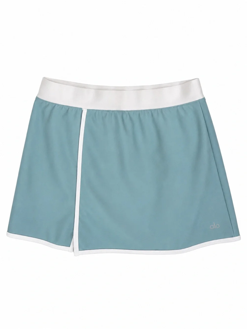 NEVER WORN ALO Yoga Light Aqua Athletic Skort with White Trim